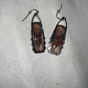 Artistic Multicolor Dangle Earrings